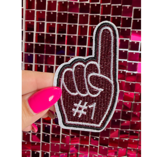 Foam Finger Colors Iron on Patch