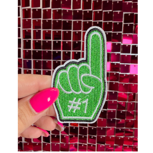 Foam Finger Colors Iron on Patch