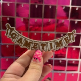 Game Time Pennant  Iron on Patch