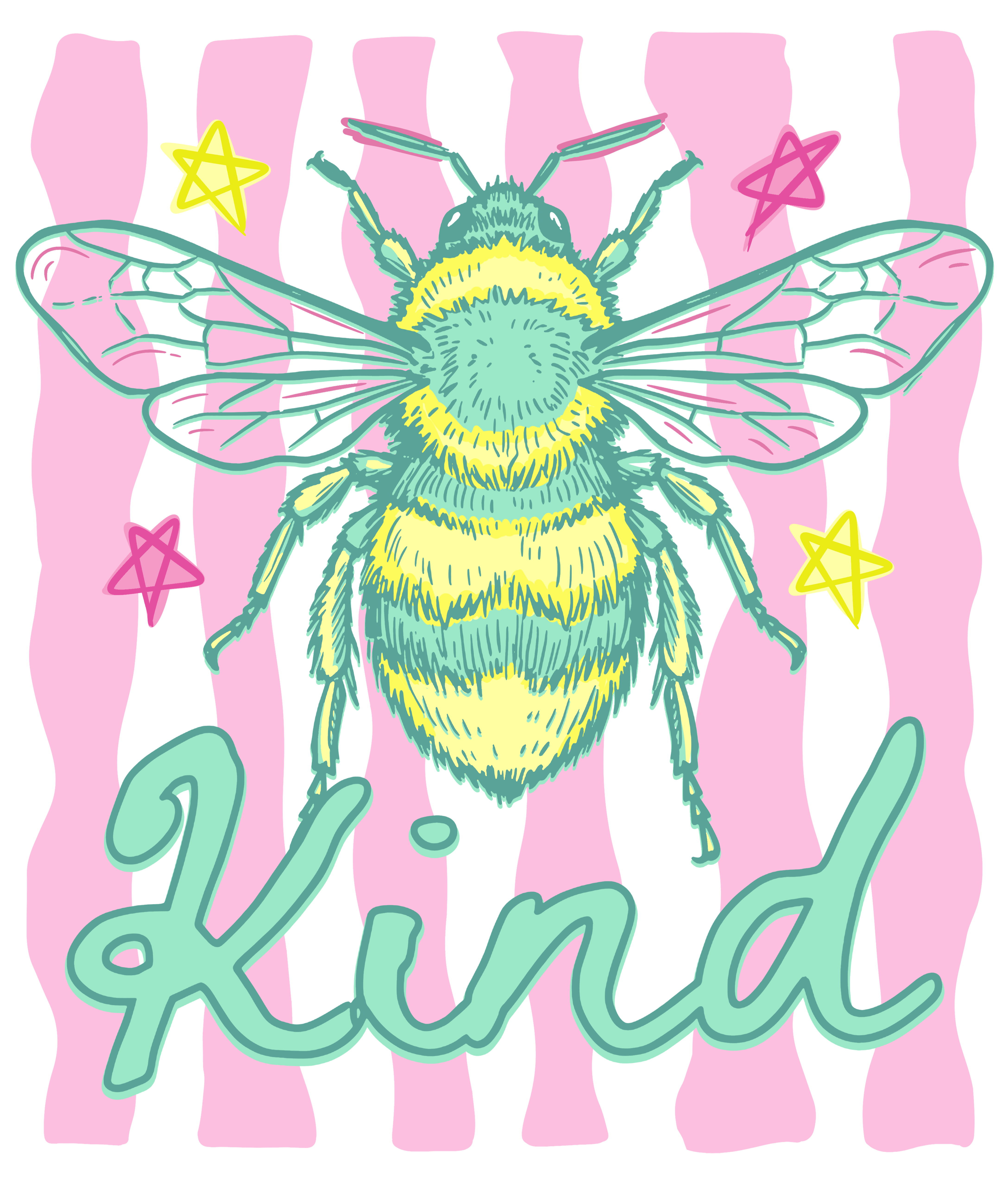 K7 - Bee Kind Lines DTF Transfers