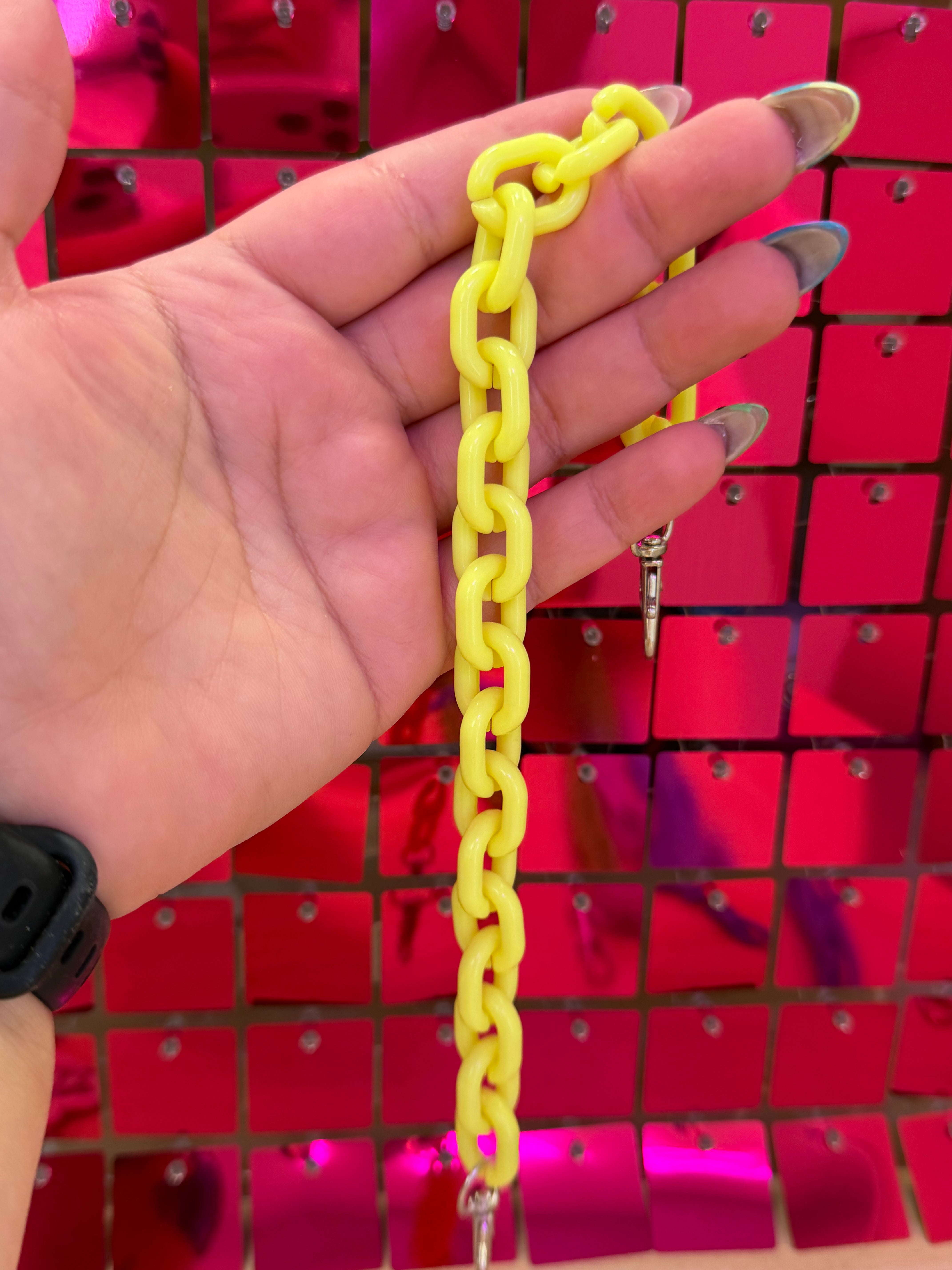 Neon Chunky Chain Link Hat Chains