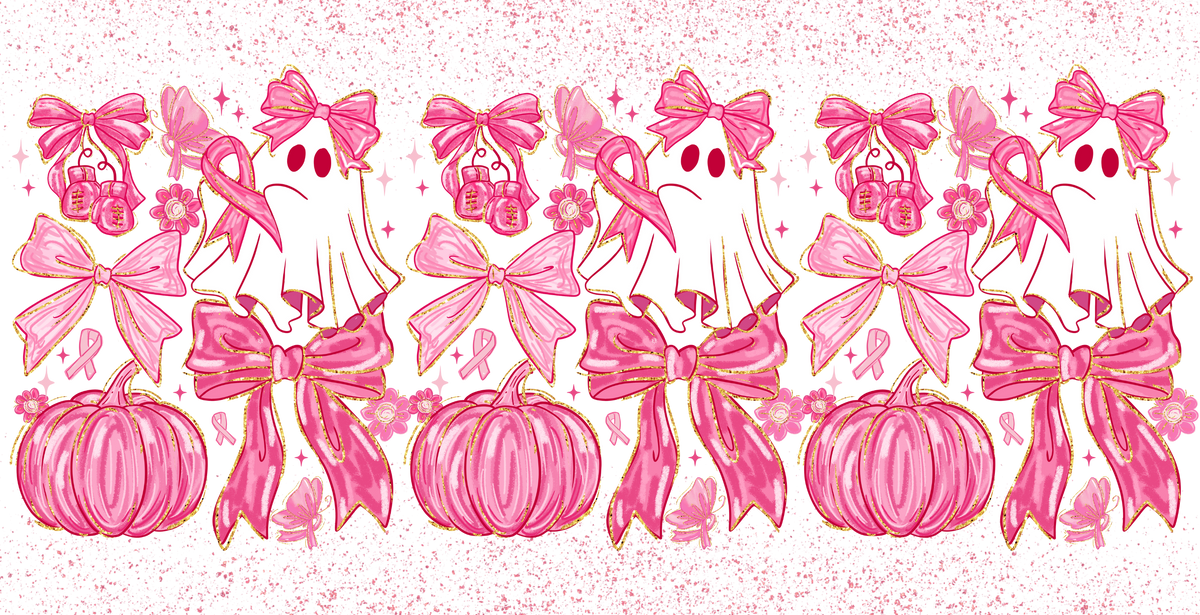 UV15-Pink Awareness Ghost UV DTF Cup Wrap