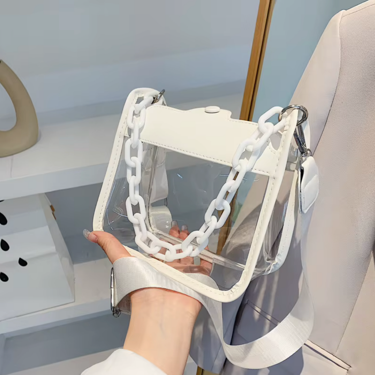 White Stadium Bag