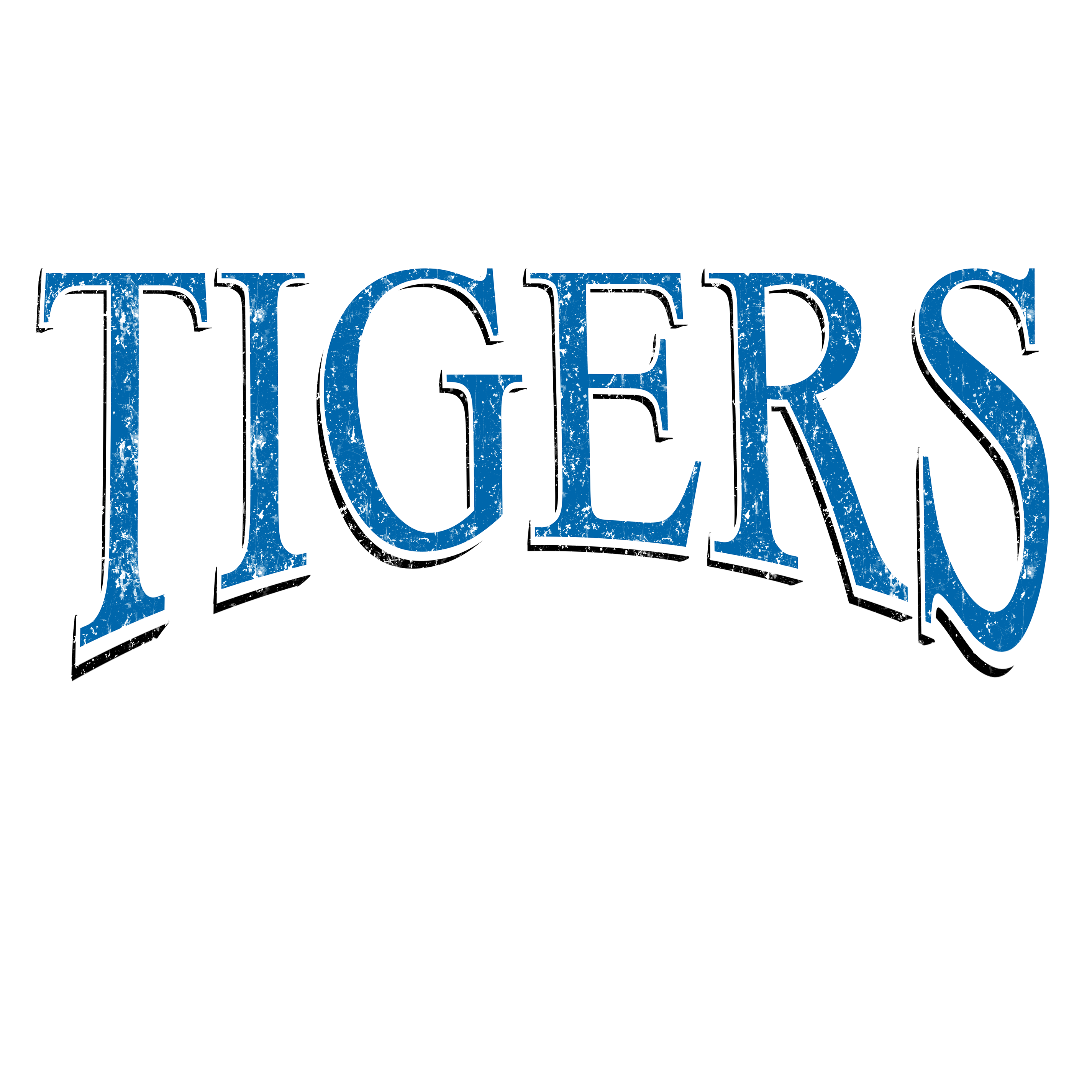 Tigers Times Blue DTF Transfer