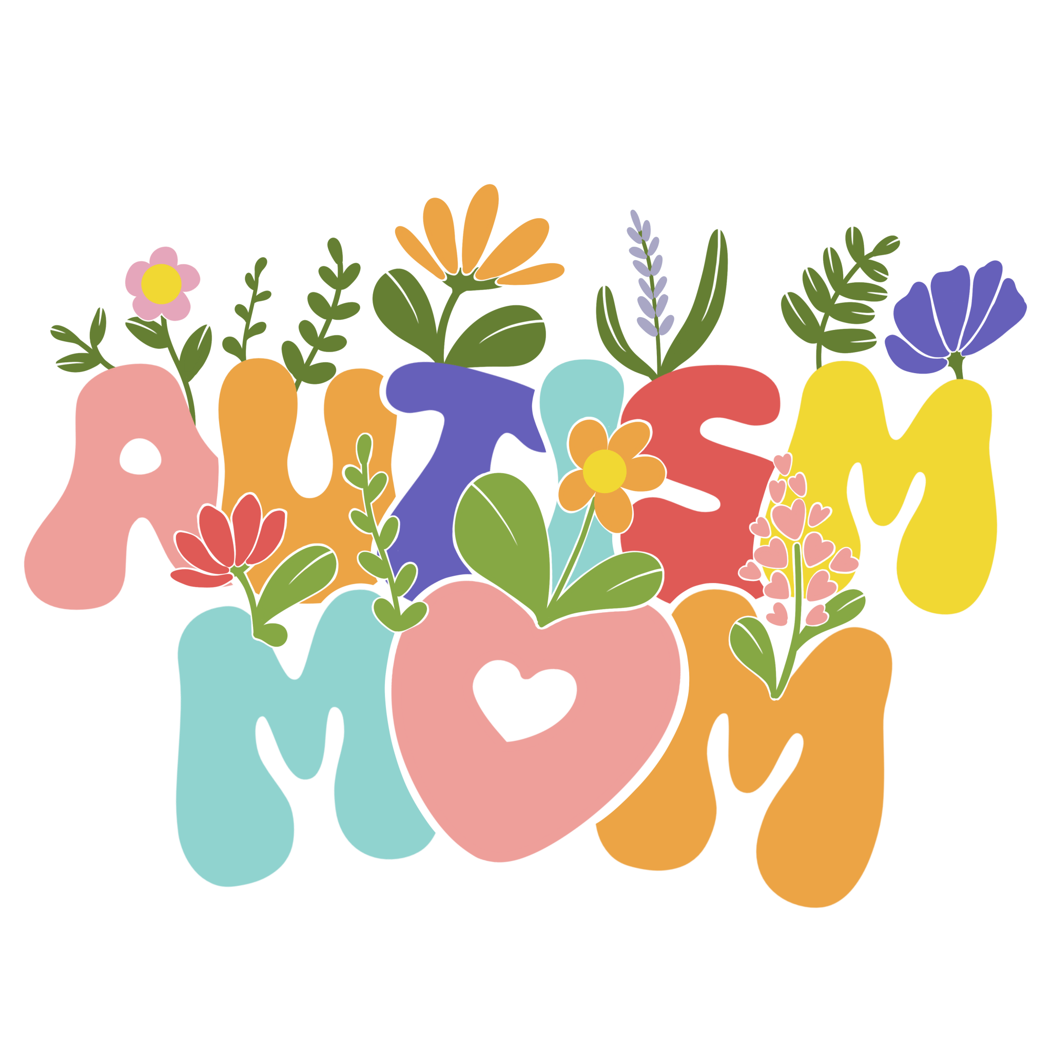 AU3 - Retro Autism Mom DTF Transfer - My Vinyl Craft