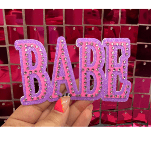 Babe Rhinestone Iron On Patch - My Vinyl Craft