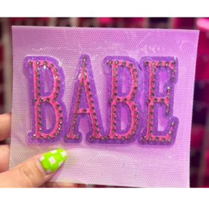 Babe Rhinestone Iron On Patch *PRE - ORDER* - My Vinyl Craft