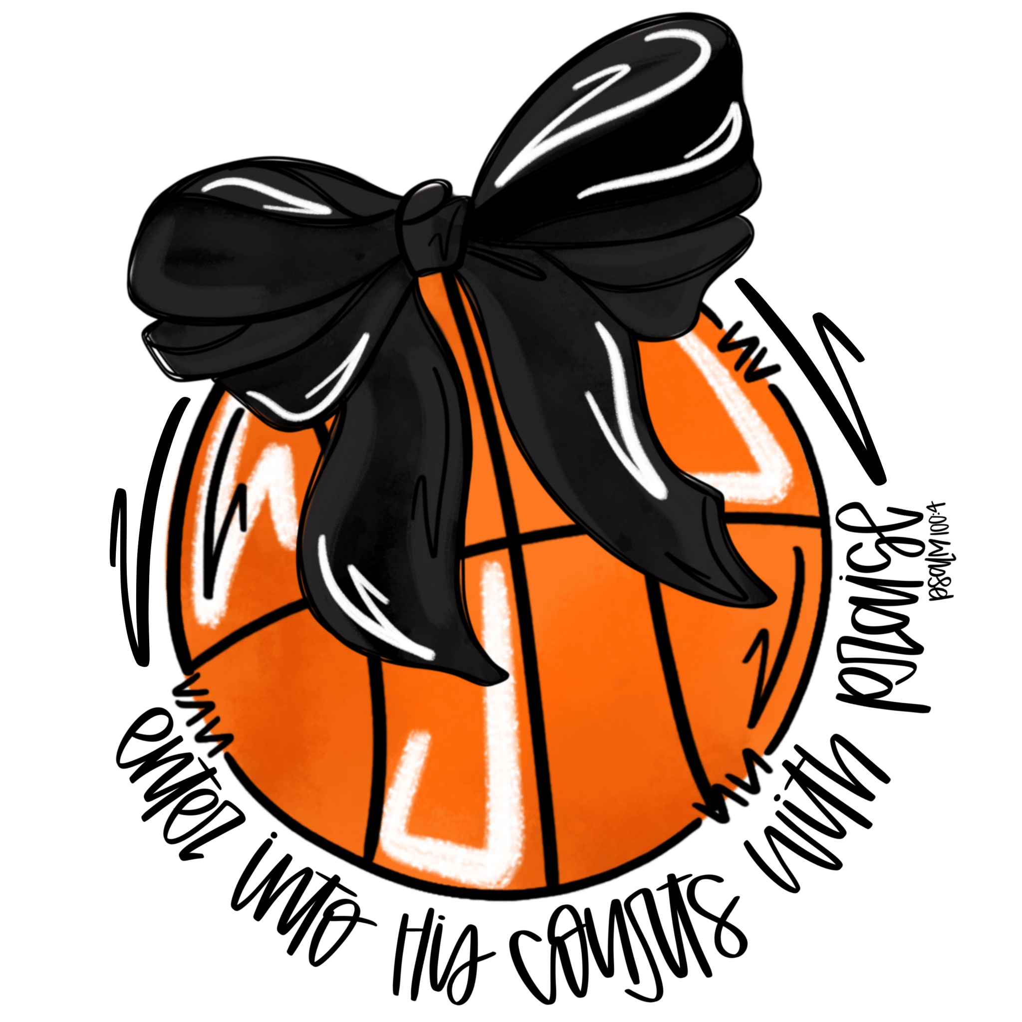 BB4 - Basketball Doodle DTF Transfer - My Vinyl Craft