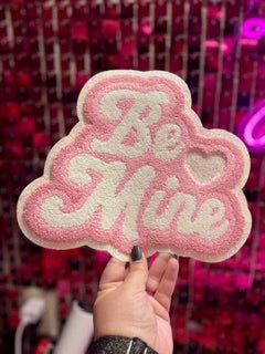 Be Mine Chenille Iron On Patch - My Vinyl Craft