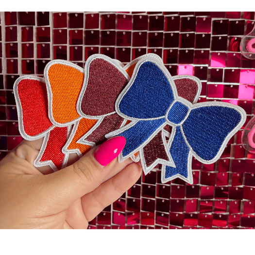 Big Bow Iron on Patch Multicolor - My Vinyl Craft