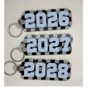 Black Checkered Keychain - My Vinyl Craft