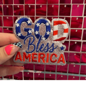 Bless American Iron On Patch - My Vinyl Craft