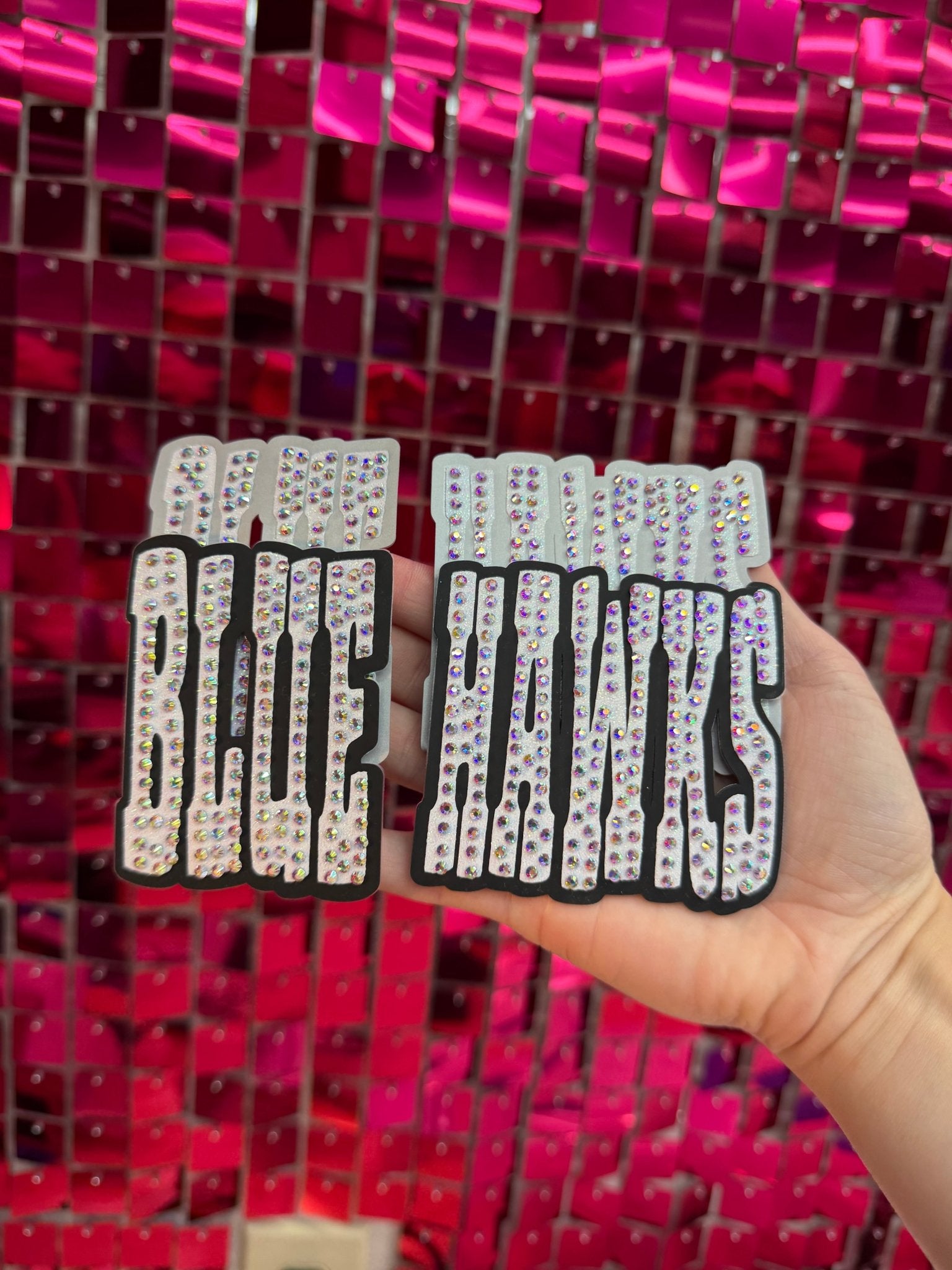 Blue Hawks Oversize Hat Rhinestone Transfer - My Vinyl Craft