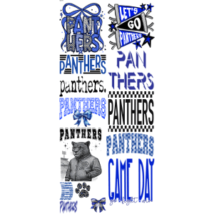 Blue Panther Pre - Made DTF Transfer - My Vinyl Craft