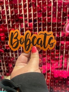 Bobcat Script Leather Iron On Patch - My Vinyl Craft
