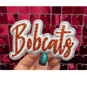 Bobcats Rhinestone Iron On Patch - My Vinyl Craft