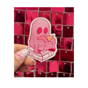 Bookish Ghost Iron On Patch - My Vinyl Craft