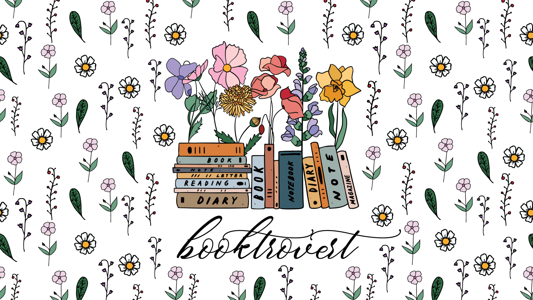 Booktrovert Flowers UV DTF Cup Wrap - My Vinyl Craft