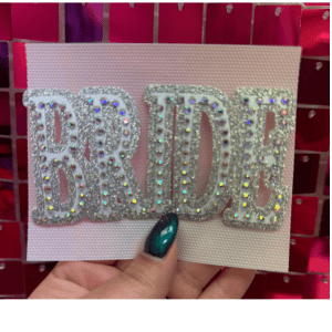 Bride Rhinestone Iron On Patch - My Vinyl Craft