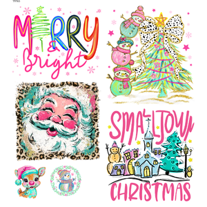 Bright Christmas Mini Pre-Made DTF Gangsheet - My Vinyl Craft