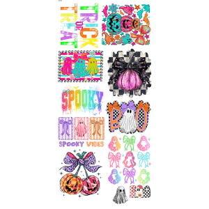 Bright Halloween Pre - Made Gangsheet - My Vinyl Craft