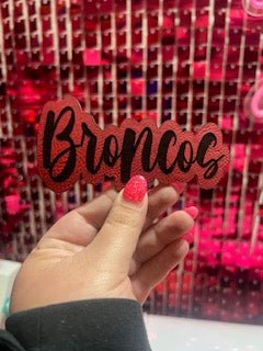 Bronco Leather Iron On Patch - My Vinyl Craft