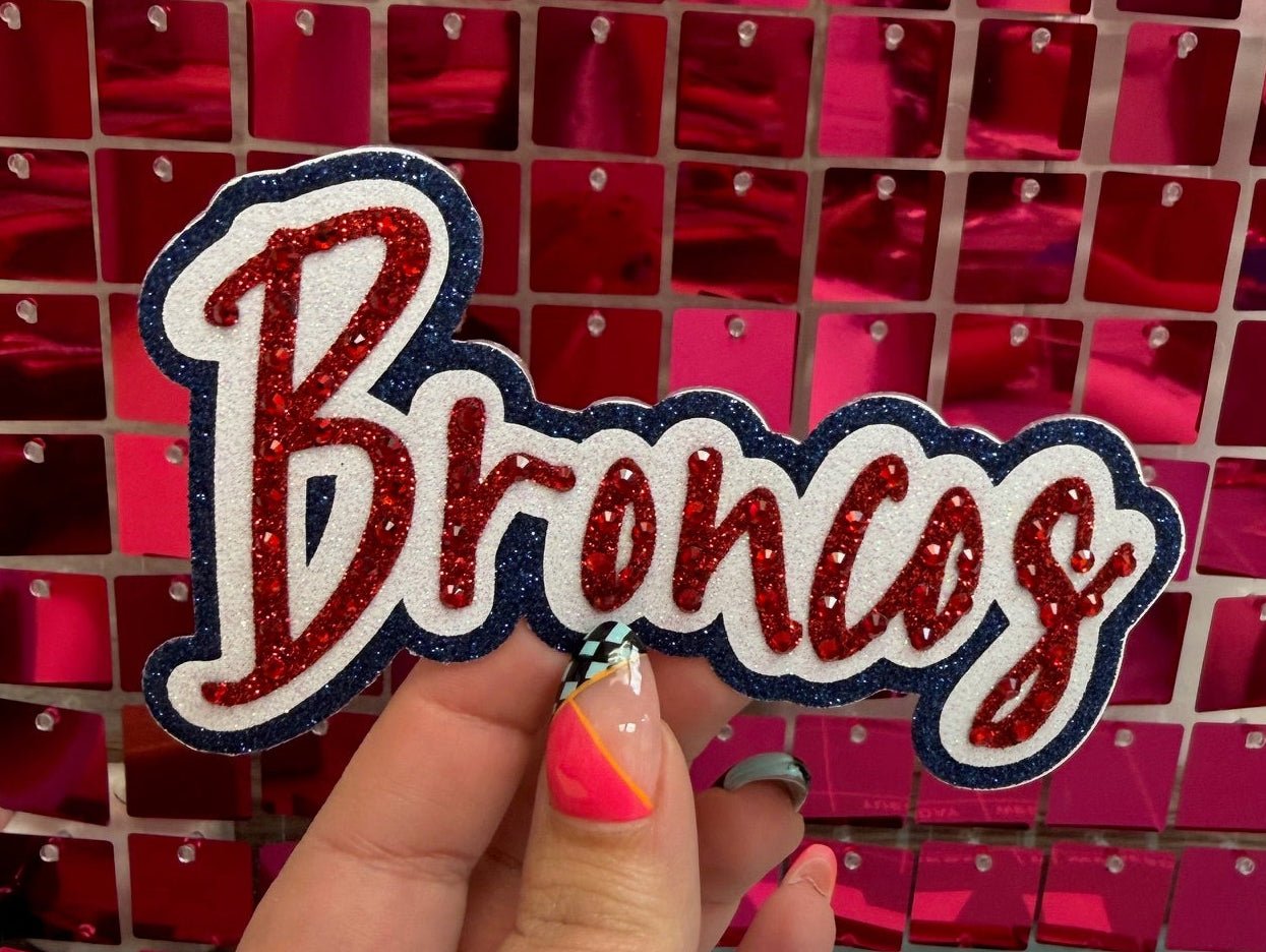 Bronco Rhinestone Iron On Patch - My Vinyl Craft