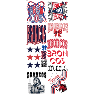 Broncos Spiritwear Pre - Made Gangsheet - My Vinyl Craft