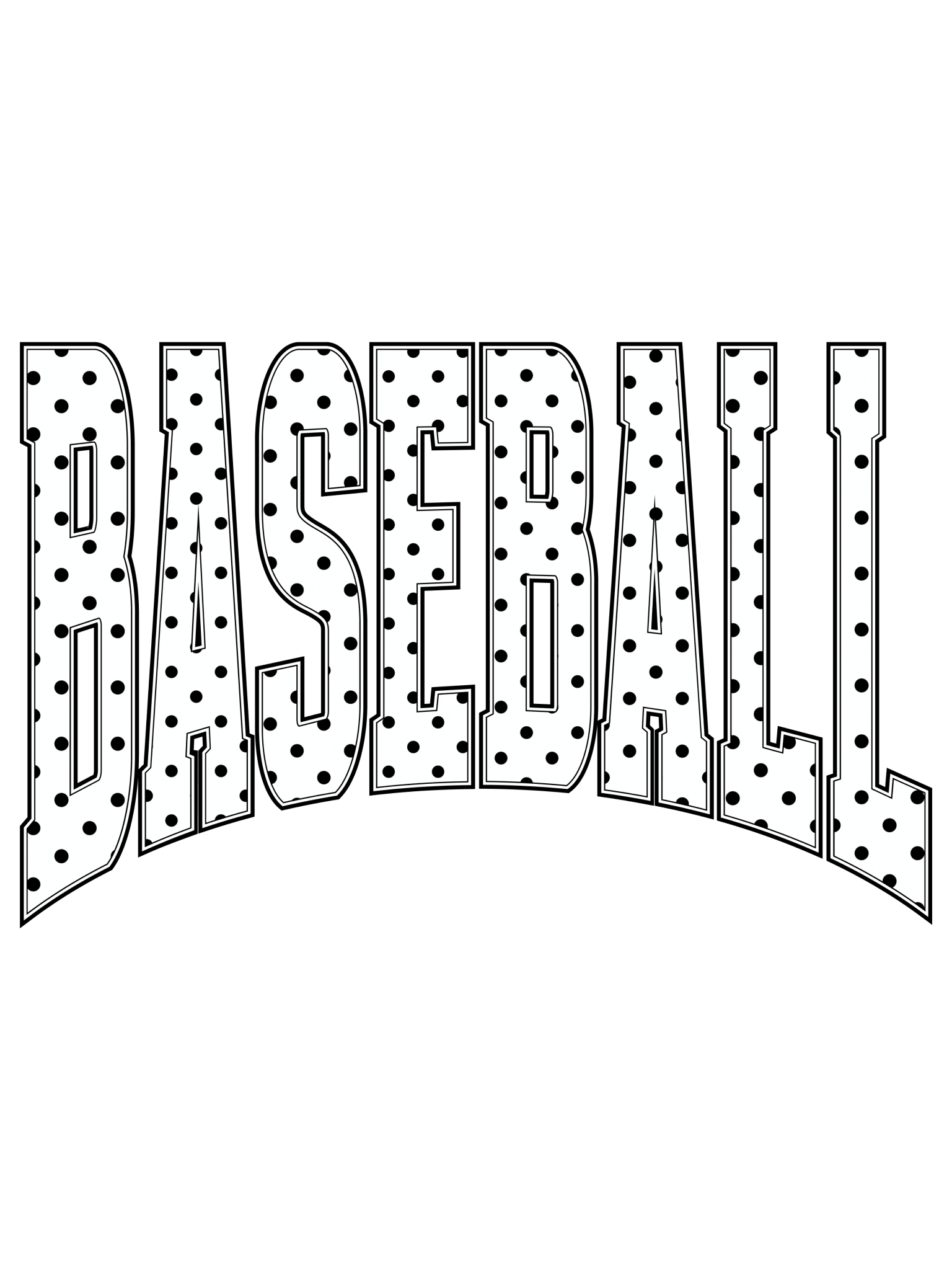 BS1 - Polka Dots Baseball DTF Transfer - My Vinyl Craft