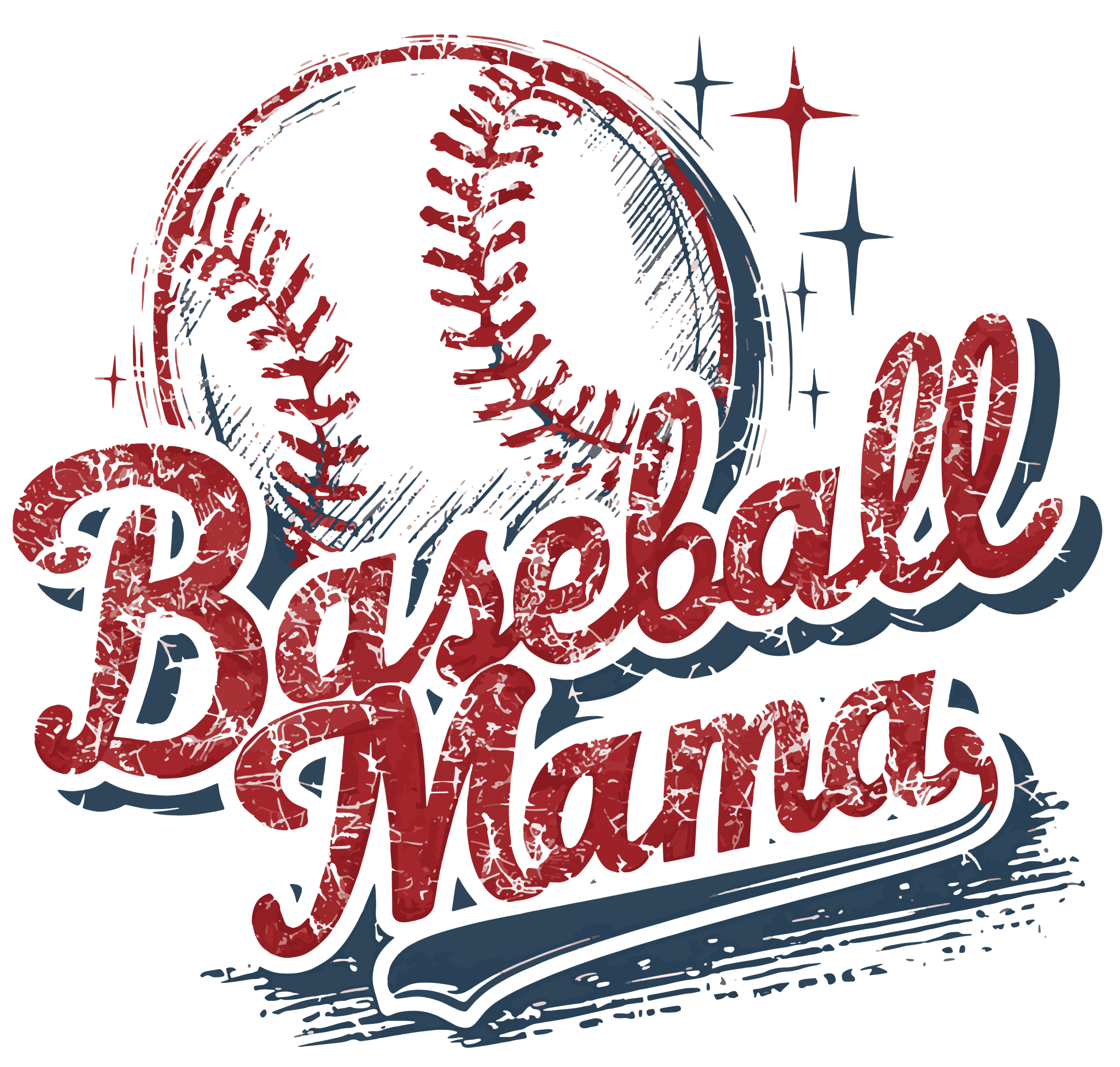 BS4 - Vintage Baseball Mama DTF Transfer - My Vinyl Craft