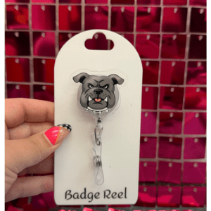 Bulldog Mascot Badge Reel - My Vinyl Craft