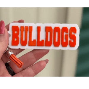 Bulldogs Acrylic Keychain - My Vinyl Craft