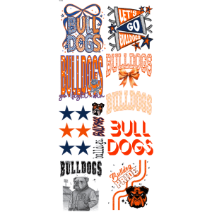 Bulldogs Spiritwear Pre - Made Gangsheet - My Vinyl Craft