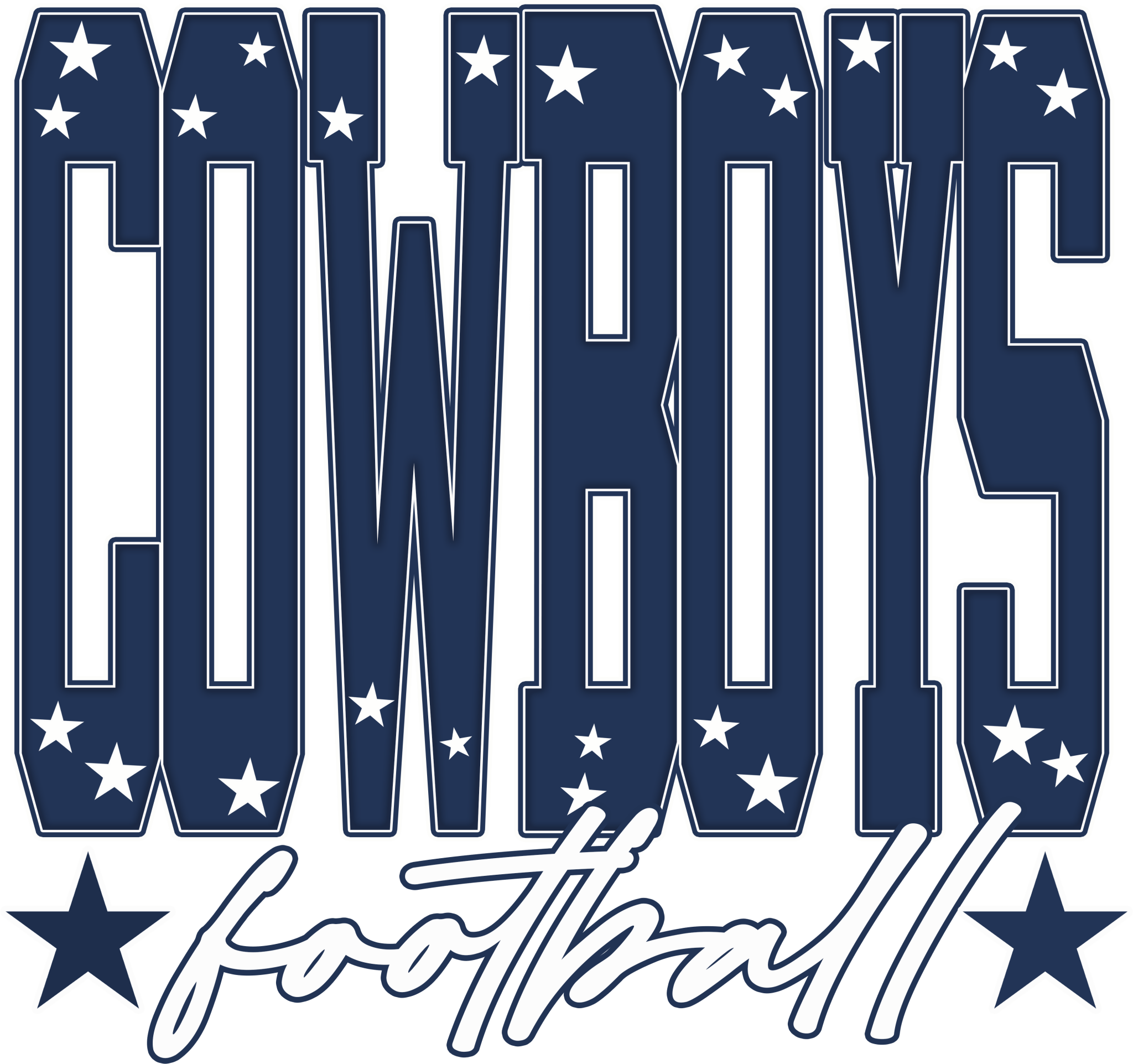 C1 - Cowboys Tall DTF Transfer - My Vinyl Craft