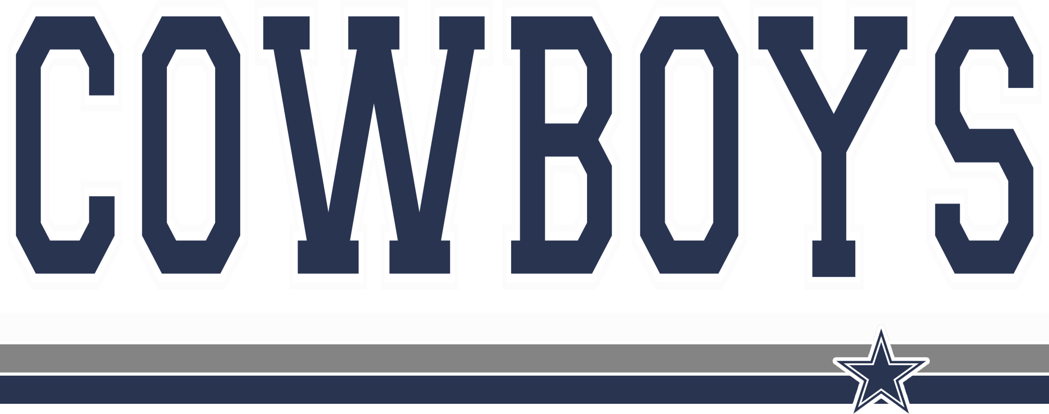 C8 - Cowboys Retro Varsity DTF Transfer - My Vinyl Craft