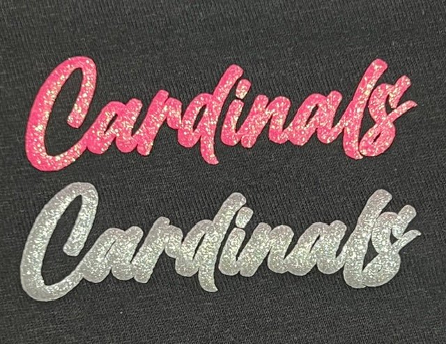 Cardinals Mascot Glitter Puff Transfer **PRE - ORDER** - My Vinyl Craft