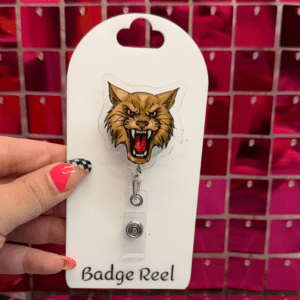 Cat/WIldcat/Bobcat Mascot Badge Reel - My Vinyl Craft