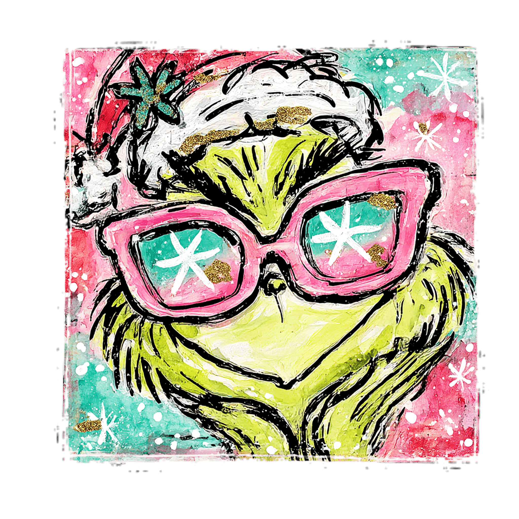 CH12 - Preppy Grinchmas DTF Transfer - My Vinyl Craft