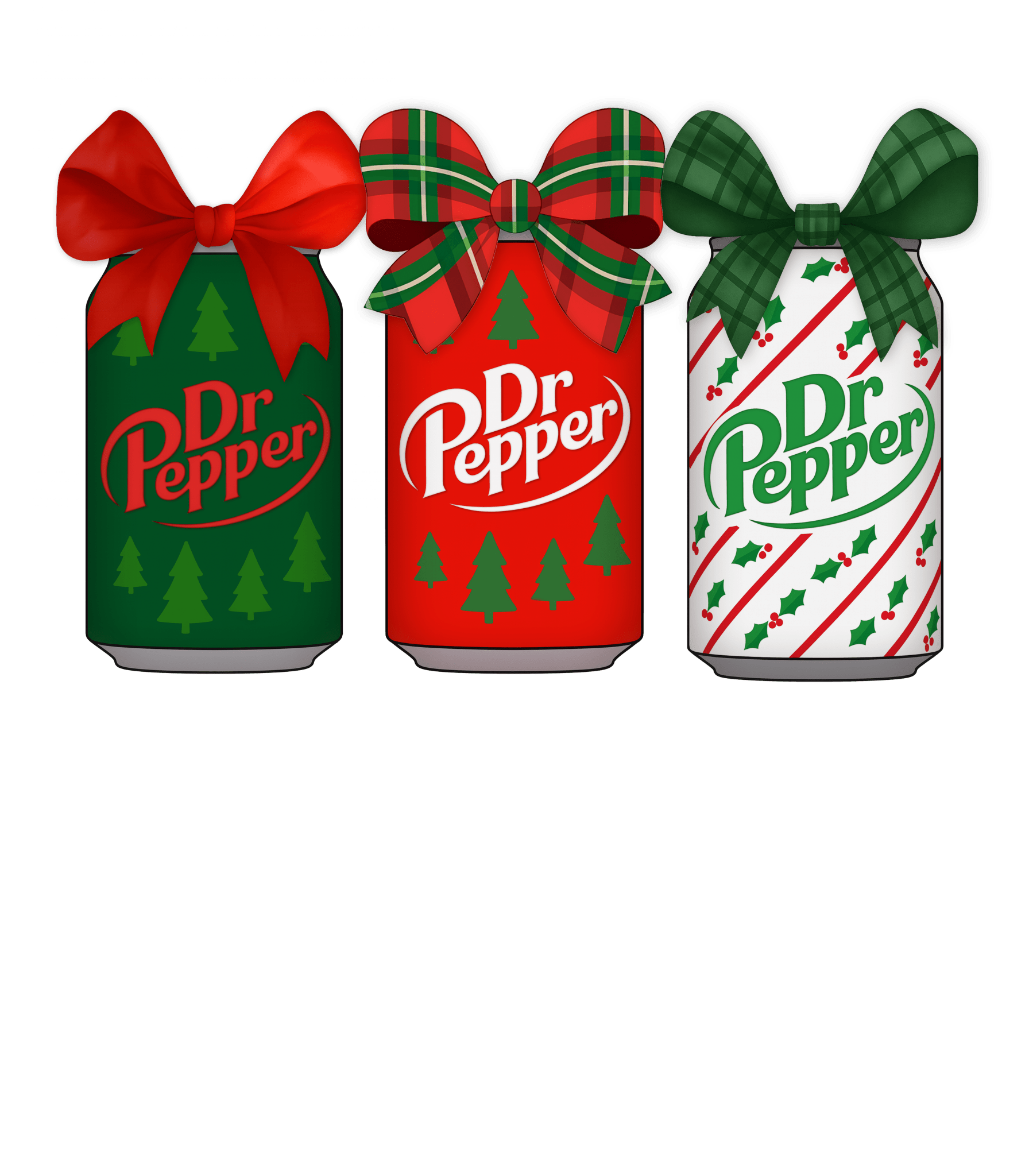 CH16 - Christmas Dr Pepper DTF Transfer - My Vinyl Craft