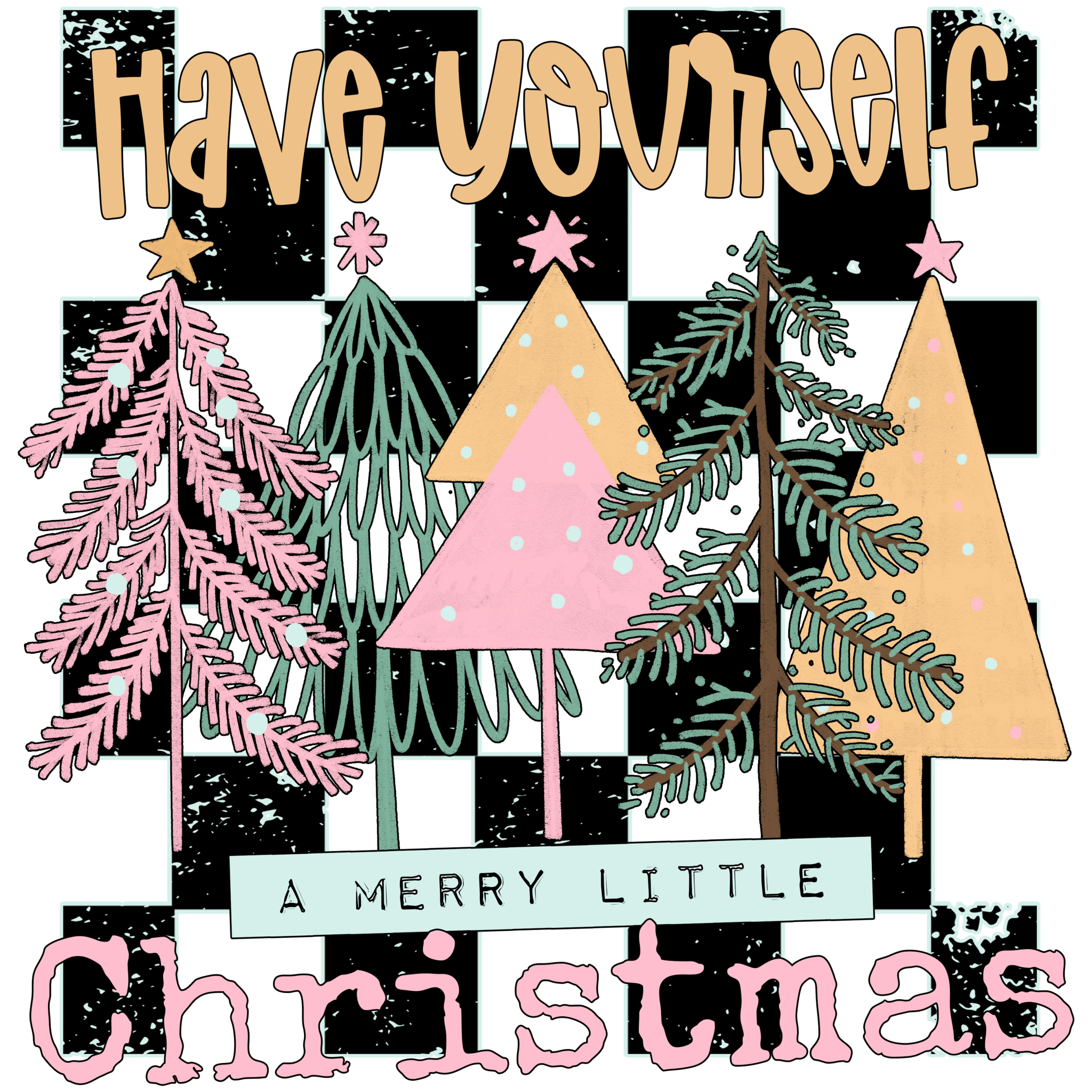 CH23 - Merry Little Christmas DTF Transfer - My Vinyl Craft