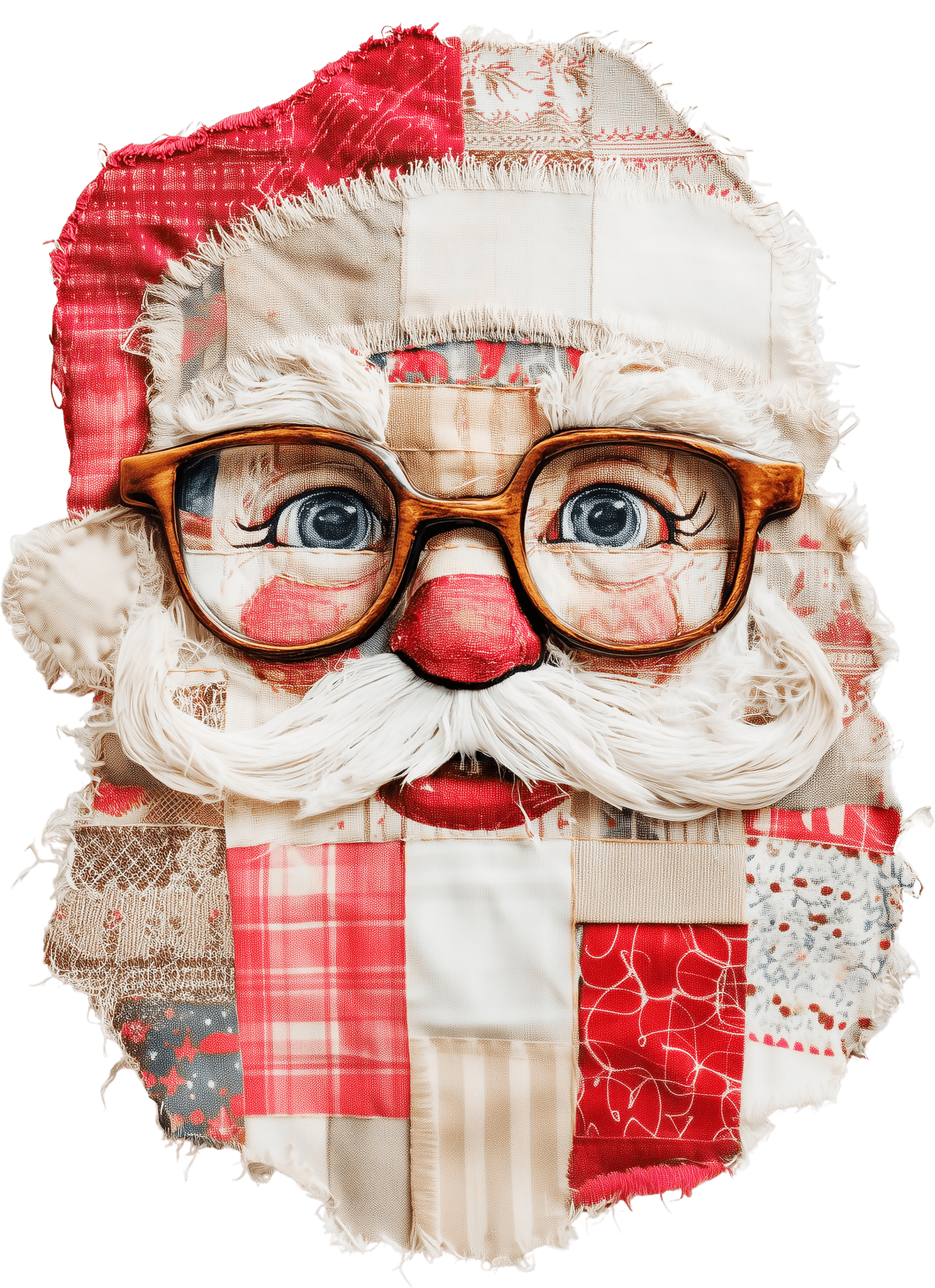 CH3 - Patchwork Santa DTF Transfer - My Vinyl Craft