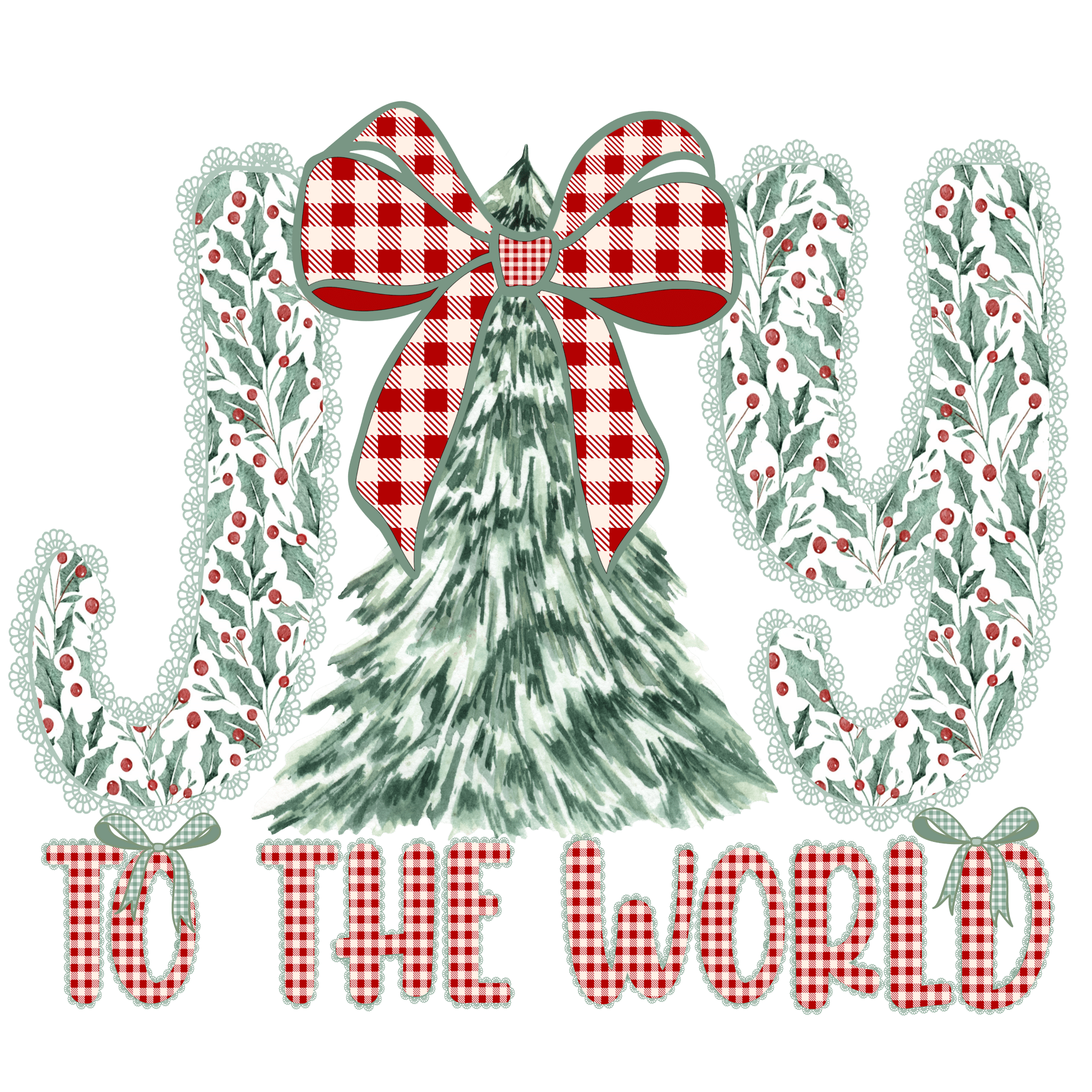 CH42 - Joy to the World DTF Transfer - My Vinyl Craft