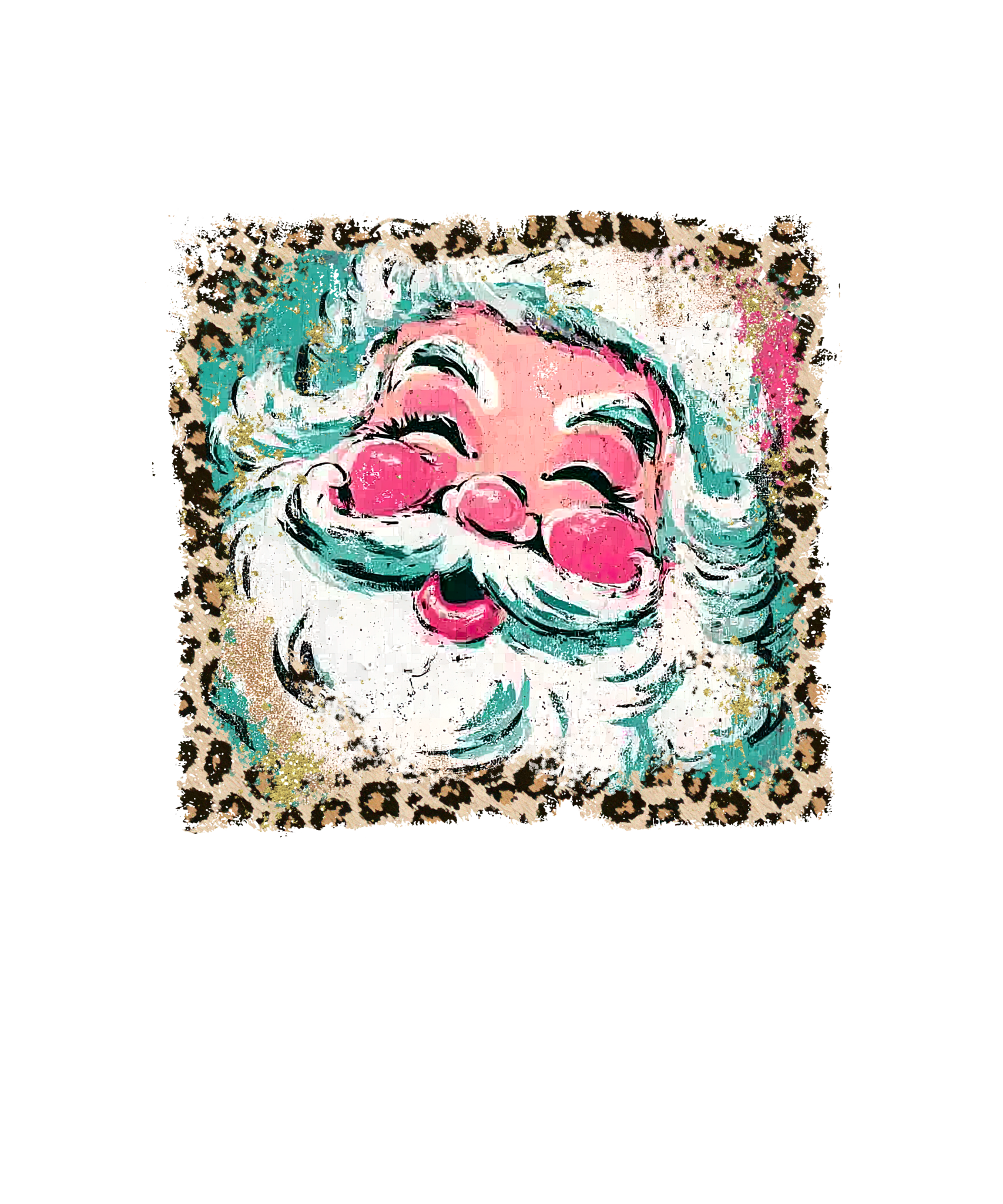 CH6 - Leopard Santa DTF Transfer - My Vinyl Craft