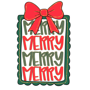CH7 - Merry Merry Stamp DTF Transfer - My Vinyl Craft