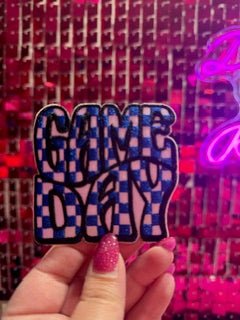 Checkered GameDay Iron On Patch - My Vinyl Craft