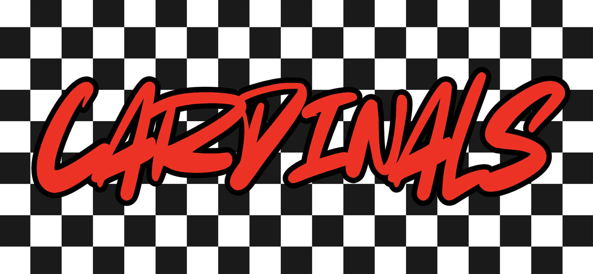 Checkered Mascot DTF Transfers - My Vinyl Craft