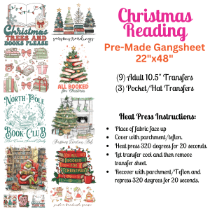 Christmas Reading Pre - Made DTF Gangsheet - My Vinyl Craft