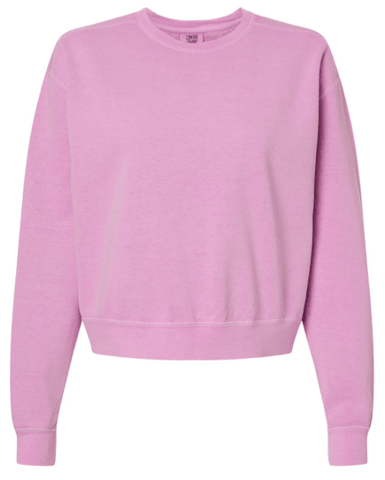 Comfort Color Mid-Length Crewneck Sweatshirt (Crop) - 1566L **PRE-ORDER** - My Vinyl Craft