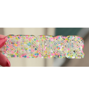 Confetti Senior Line Keychain - My Vinyl Craft