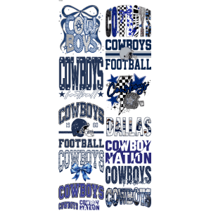 Cowboys Spiritwear Pre - Made Gangsheet - My Vinyl Craft